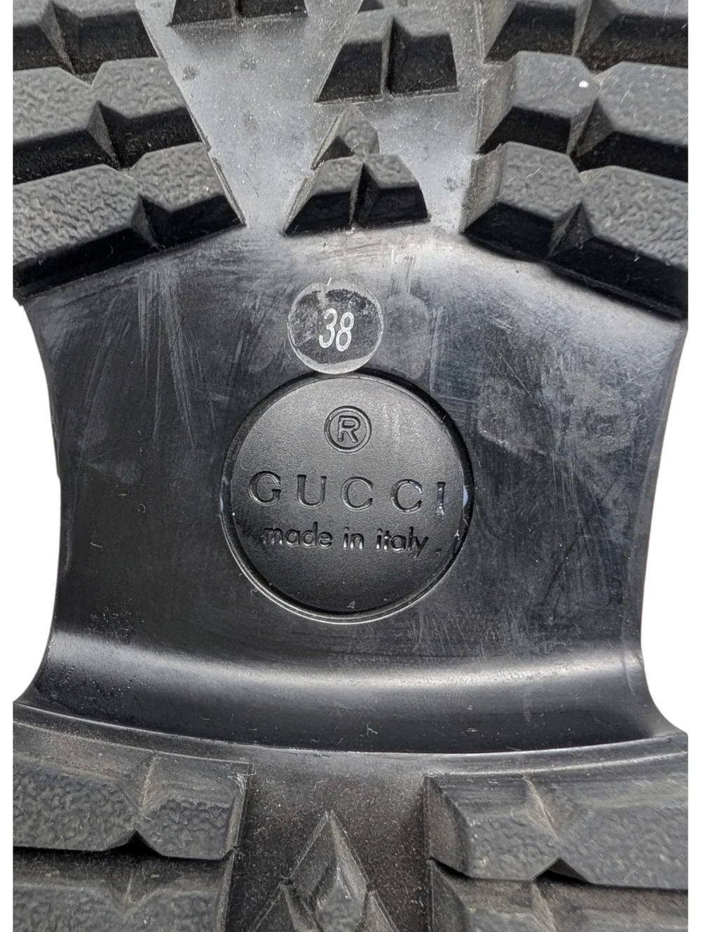 Gucci Horsebit Guccissima Monogram Chunky Lug Sole Loafer Black Leather 38 | 7.5 - Picture 7 of 9